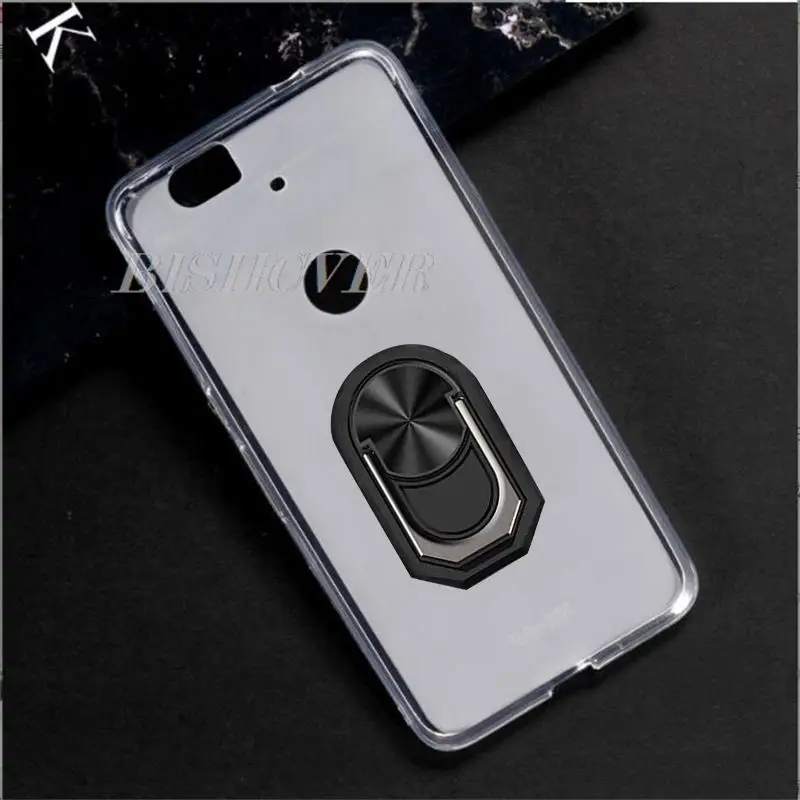 Para huawei nexus 6p 5.7 ''goole nexus 6p suporte de anel traseiro capa de telefone smartphone tpu capa de silicone macio