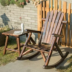 Tuinmeubilair Houten Schommelstoel Rustieke Amerikaanse Country-stijl Antieke Vintage Volwassen Grote Tuin Rocker Fauteuil Rocker