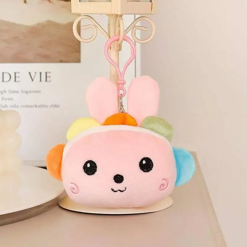 Dernière poupée pendentif petit Animal chignon mignon Kawaii peluche jouet fait à la main poupée dessin animé cadeau poupée de noël pour les amis