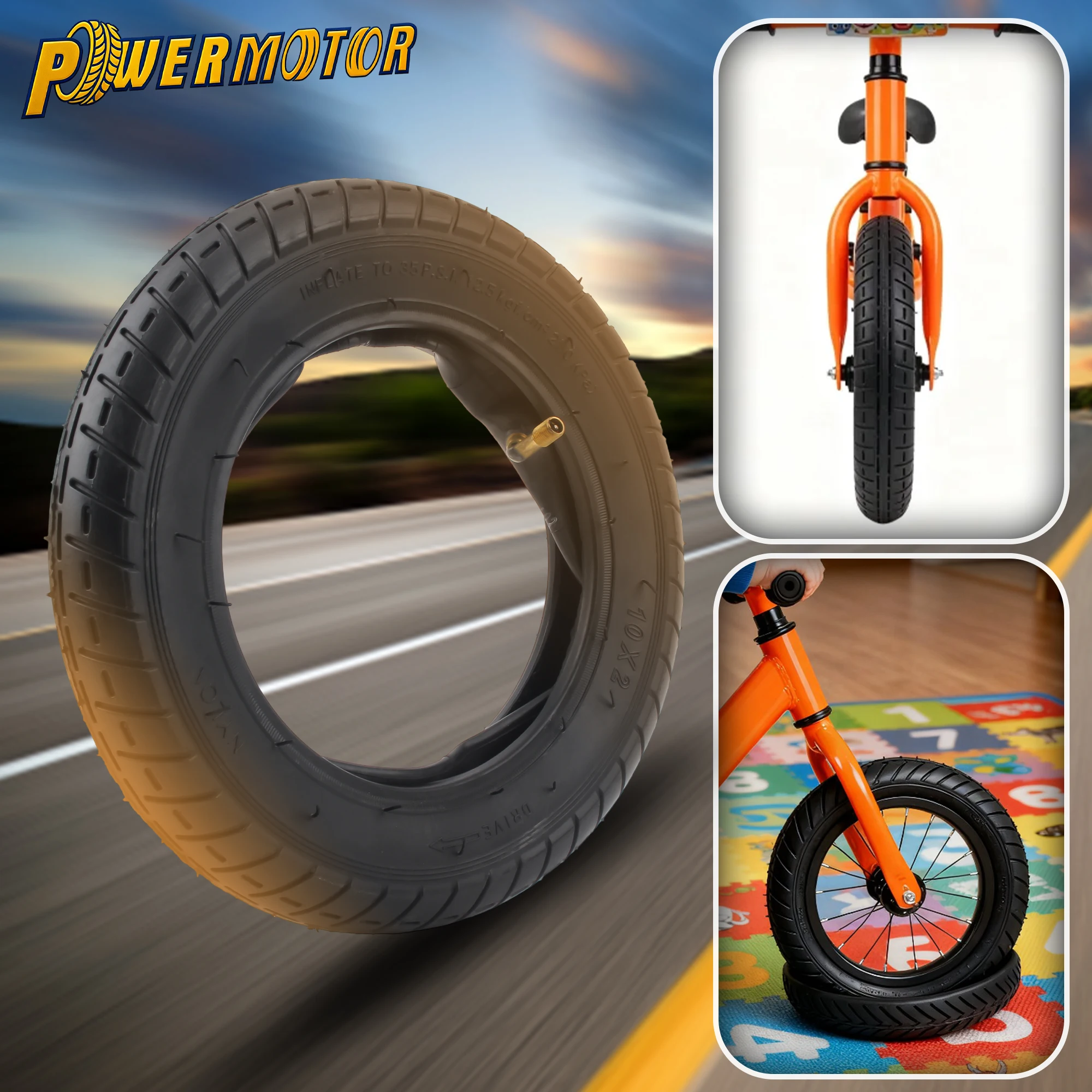 

Electric Scooter 10 Inch Tire for Xiaomi Mijia M365 Inner Tube 10x2 Inflation Wheel Tyre 10x2 (54-152) Pneumatic Tyre