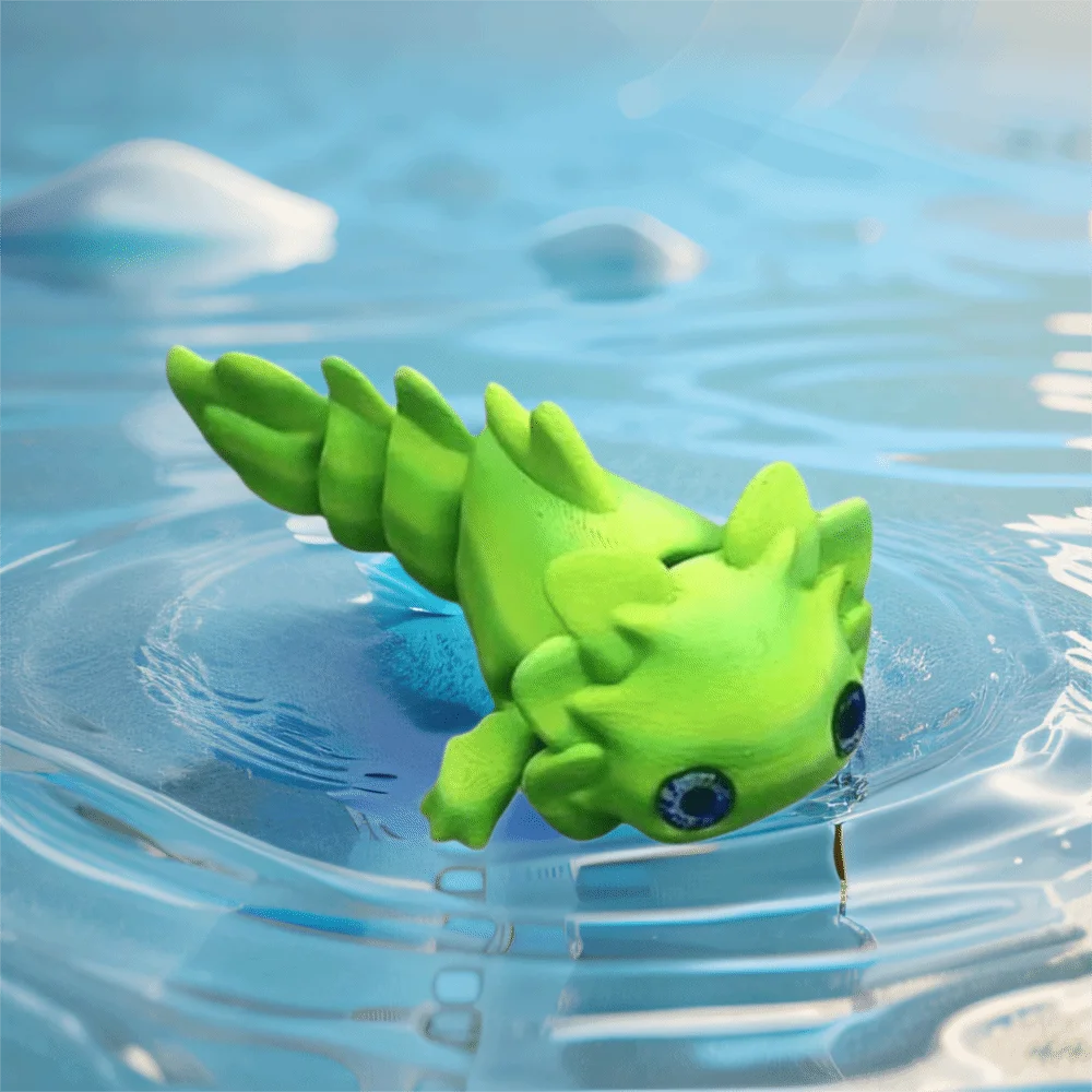 멀티 조인트 디자인 3D 프린팅 뉴트 피규어 시뮬레이션 눈 움직이는 부품 멀티 조인트 움직이는 피규어 사실적인 3D 프린팅