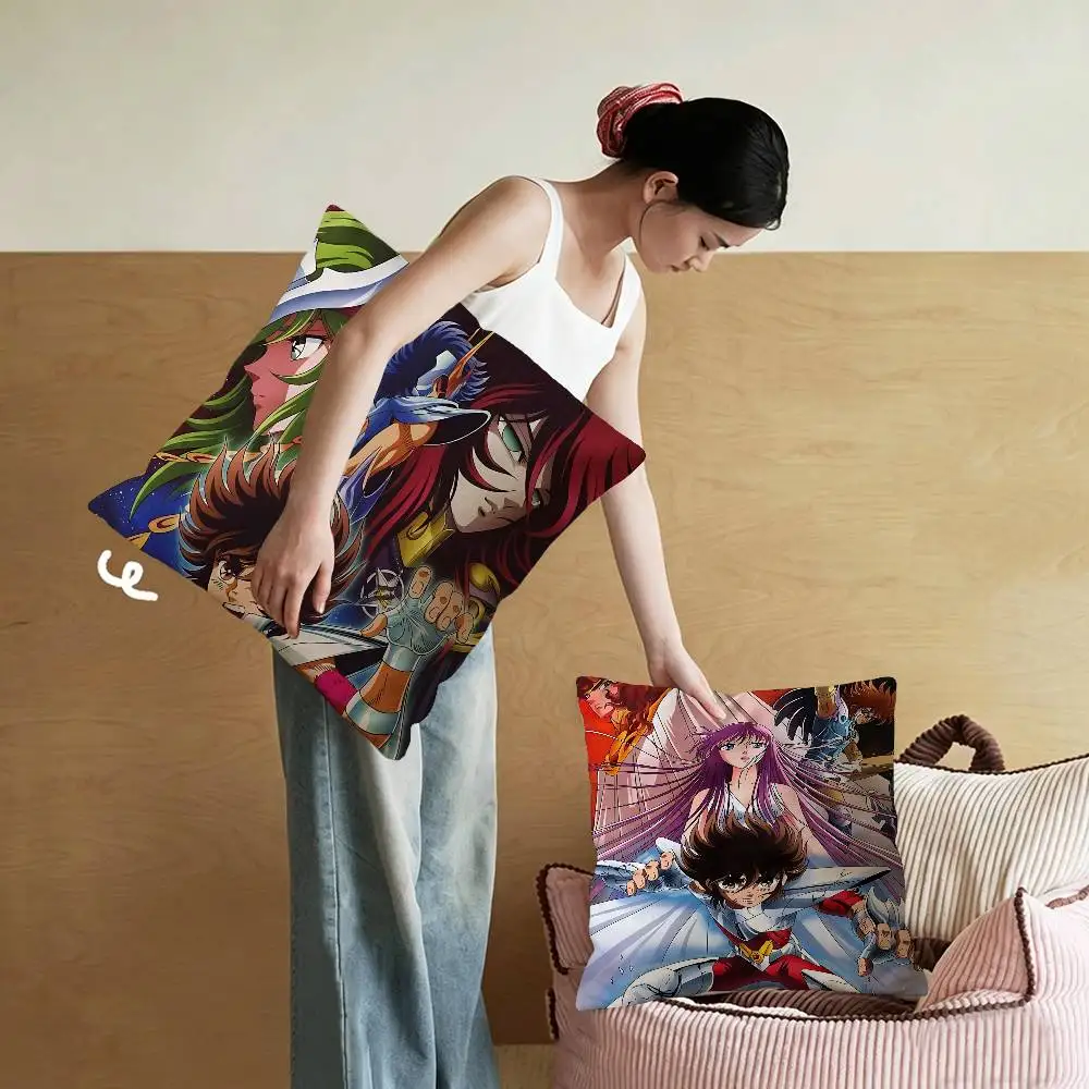 S-Saint S-Seiya Anime Pillow Gift Home Office Decoration Bedroom Sofa Car Cushion Cover case 45x45