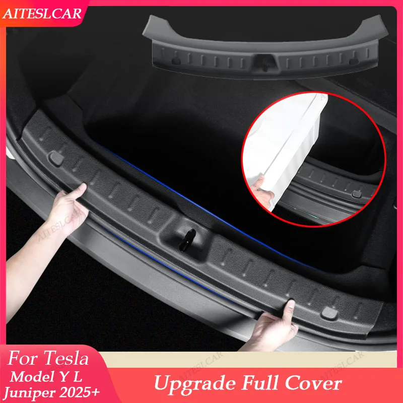 Protetor de Soleira do Porta-Malas para Tesla Model YL Juniper, Tapete de TPE para Porta-Malas, Protetor de Para-choque Traseiro, Acessórios Anti-riscos