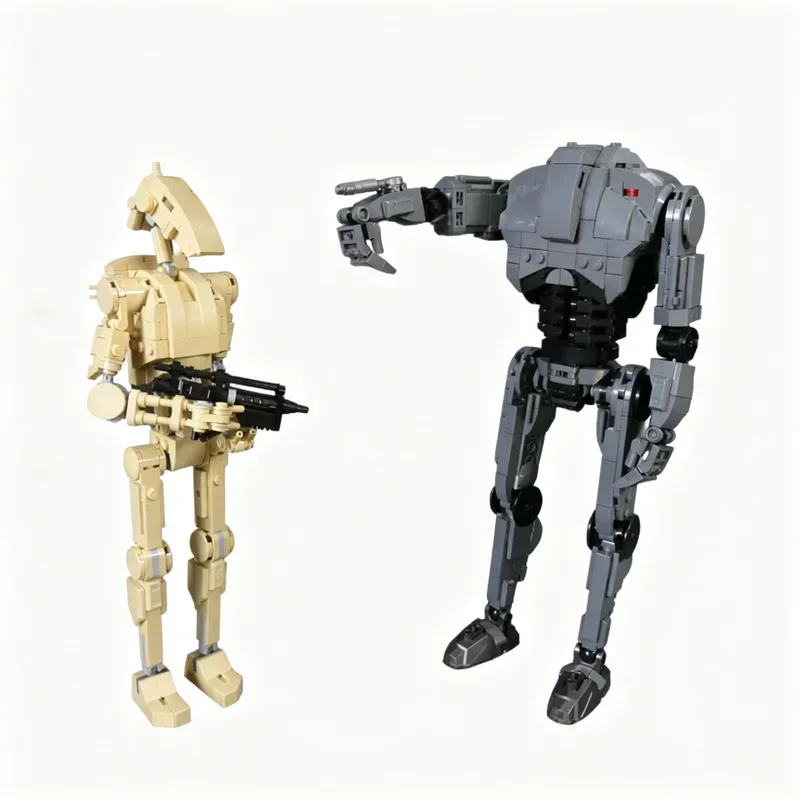 1008 деталей MOC, модель из фильма «Космическая битва», дроид B1, суперкомбо B2, конструктор для самостоятельной сборки, креативная игрушка, подарок, серия «Космический корабль», кирпичики.