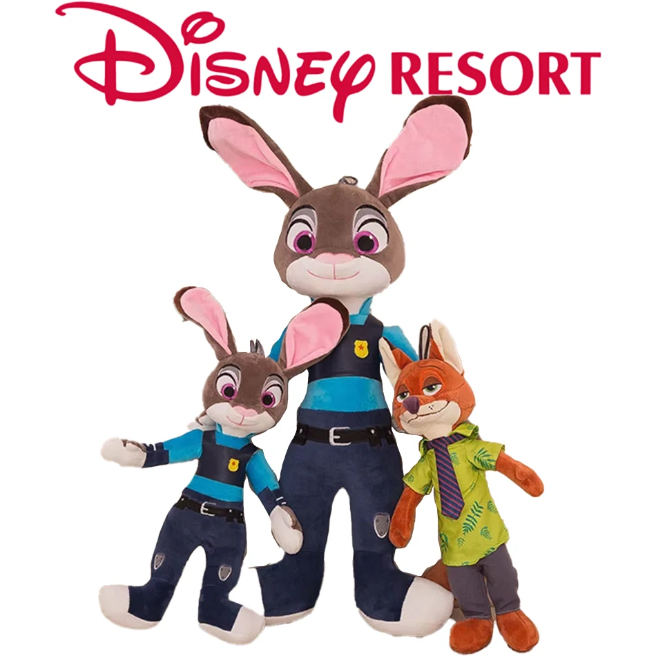 

40-50Cm Disney Zootopia Character Nick Wilde Judy Hopps Cartoon Cute Toy Doll Model Birthday Christmas Gift for Children Friends