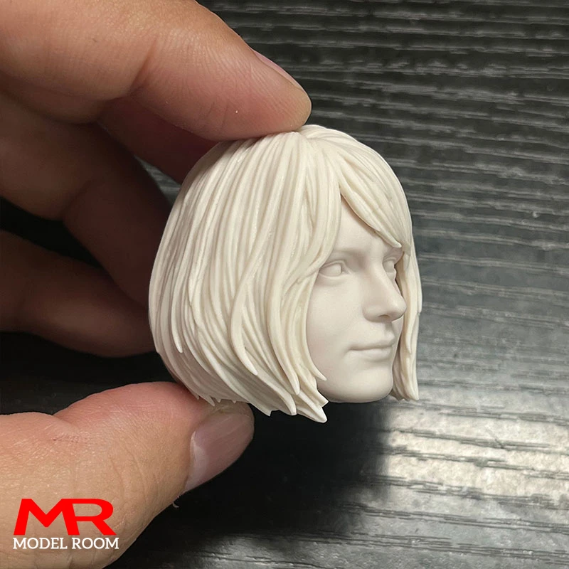 Unpainted 1/6 Scale Head Sculpt Carving Model Fit 12\'\' Male Female Soldier Action Figure Body Dolls In Stock