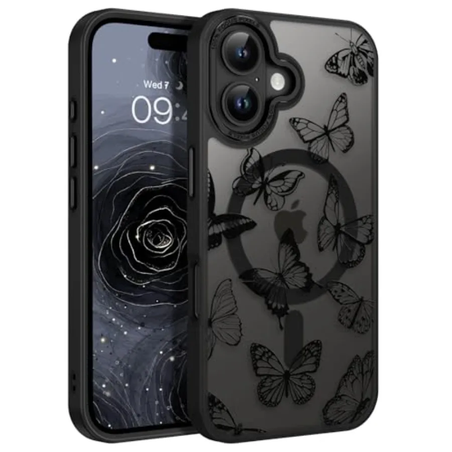 

Magnetic for iPhone 16 Case [Compatible with Magsafe] Translucent Matte Phone Case iPhone 16 Slim Thin Shockproof Women Girls P