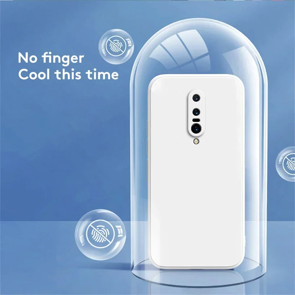 Простой простой чехол для телефона Oneplus 7T 7 Pro 7Pro Funda ярких цветов, жидкий силикон, роскошный квадратный оригинальный защитный чехол, корпус