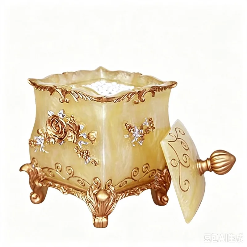 European style dried fruit plate, luxurious creative resin decoration ornament, living room large home fruit plate,household use