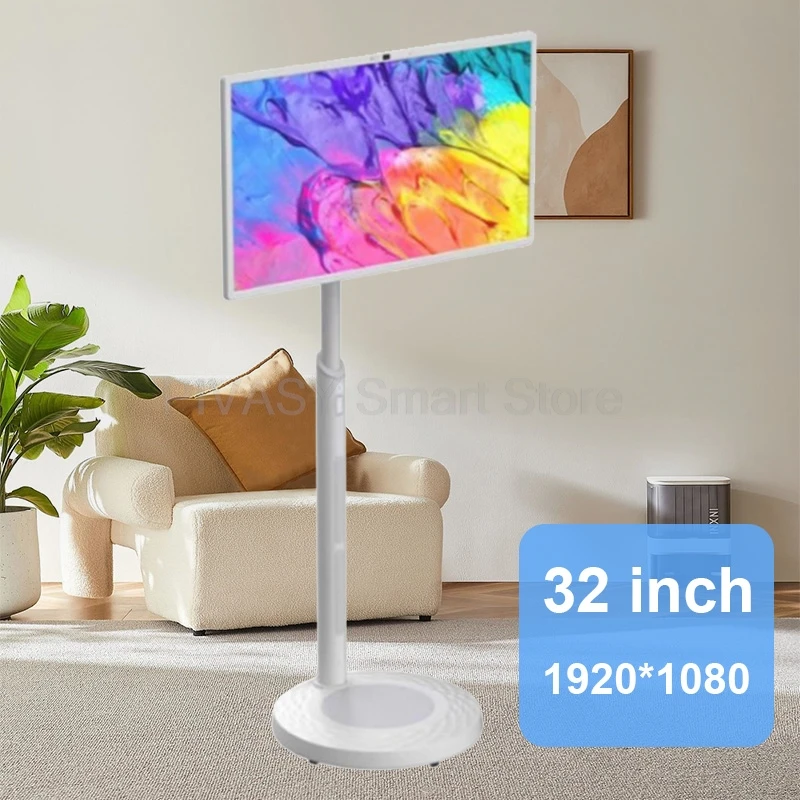 Smart Display 32 Inch Android 11 Interact Touch Screen Built-in Battery with USB Wifi Bluetooth Moveable Stand HD Lcd Smart Tv
