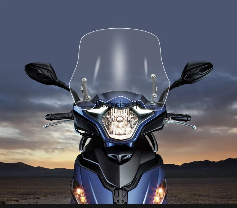 Motorcycle Front Windshield Glass HJ125T-21 Special Heightening Transparent Anti-Fall Windshield