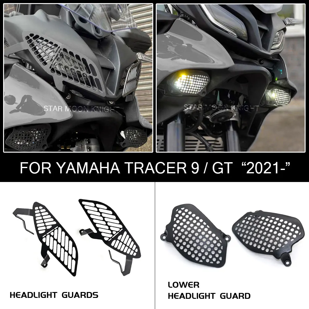 Headlight Protector For Yamaha Tracer 9 Tracer9 GT 9GT Tracer9gt 2021 2022 Lower Head Light Grille Guard Protection Grill Cover