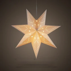 30-75cm Eid Mubarak Hollow Star Hanging Pendant Ramadan Home Decorations Islam Muslim Light Paper Lantern Stars Lampshade Decor