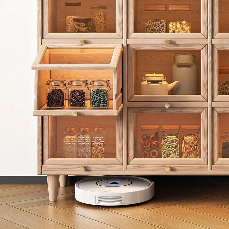 

A One forest and half houses Nordic household solid wood cupboards multi-compartment display cabinets bookcases living room