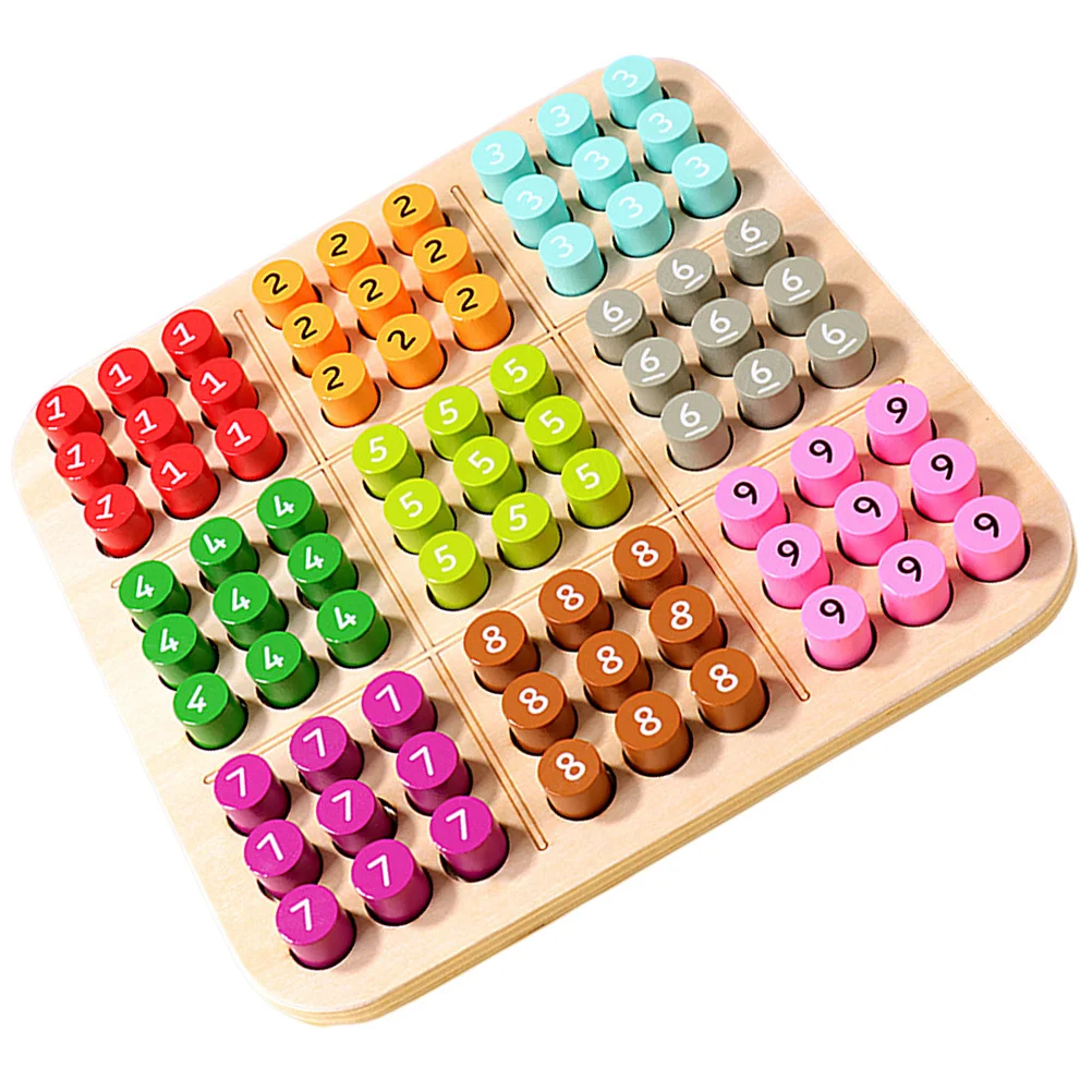 1Set Kids Sudoku Board Game Wooden Educational Intellectual Development Early Learning Arithmetic Board
