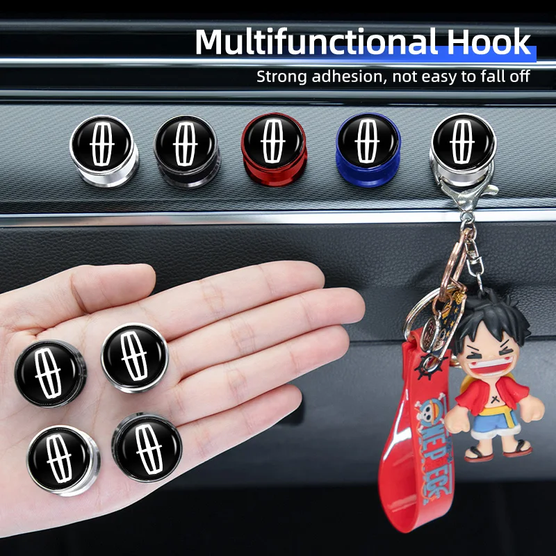 Mini ganchos para coche, soporte de almacenamiento, Cable USB, gancho para llave de auriculares, accesorios para automóvil para Lincoln MKZ MKX Aviator Navigator Continental Co
