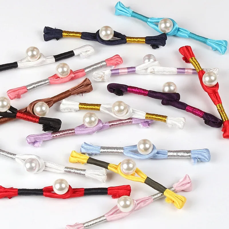 5pcs Cheongsam Disc Buckle Pearl Winding One-word Disc Buckle DIY Tang Suit Hanfu Chinese Style Handmade Decorative Buttons