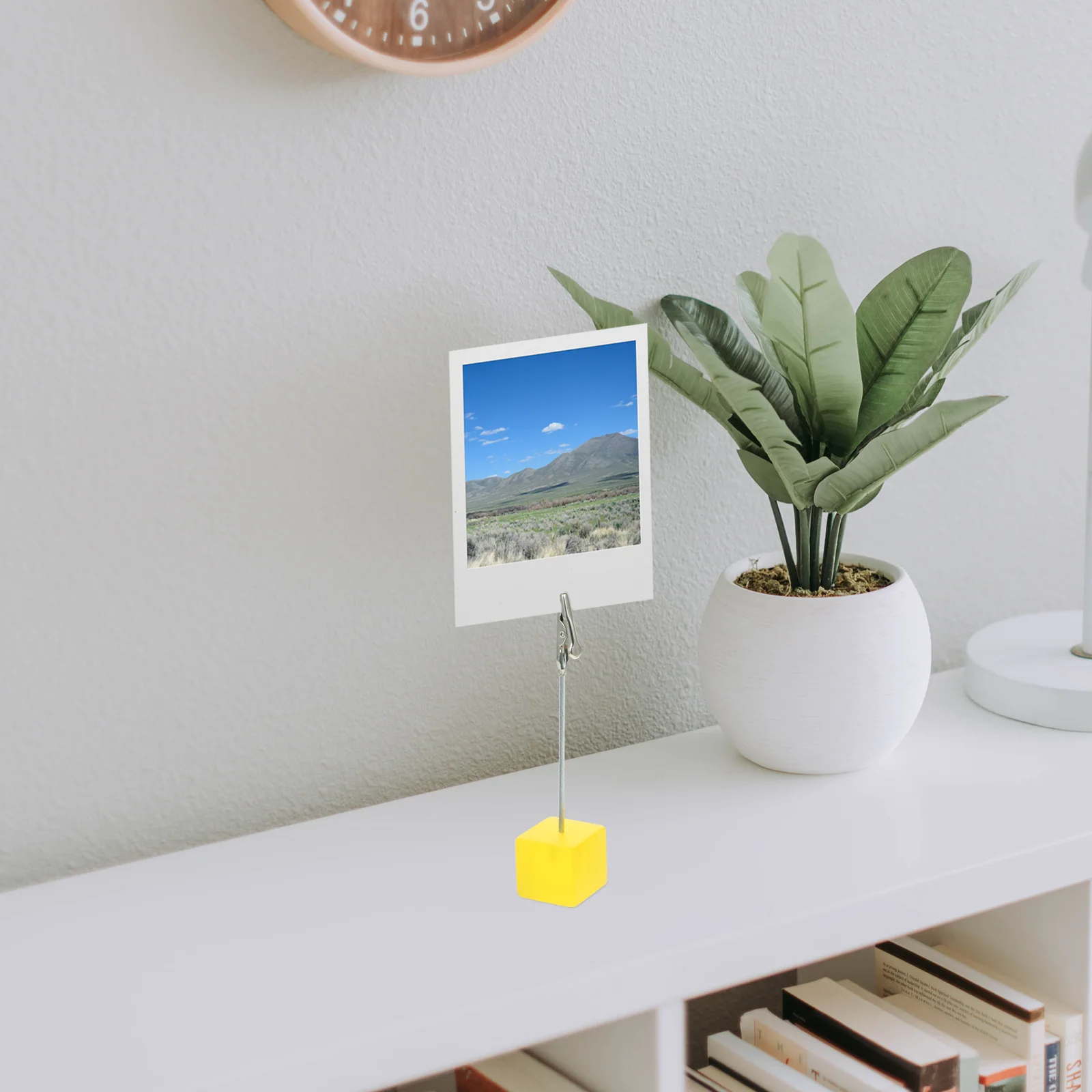 

10 Pcs Cube Base Photo Holders Colorful Desktop St Clips Table Number Memo Picture Displays Photo Clip Gifts