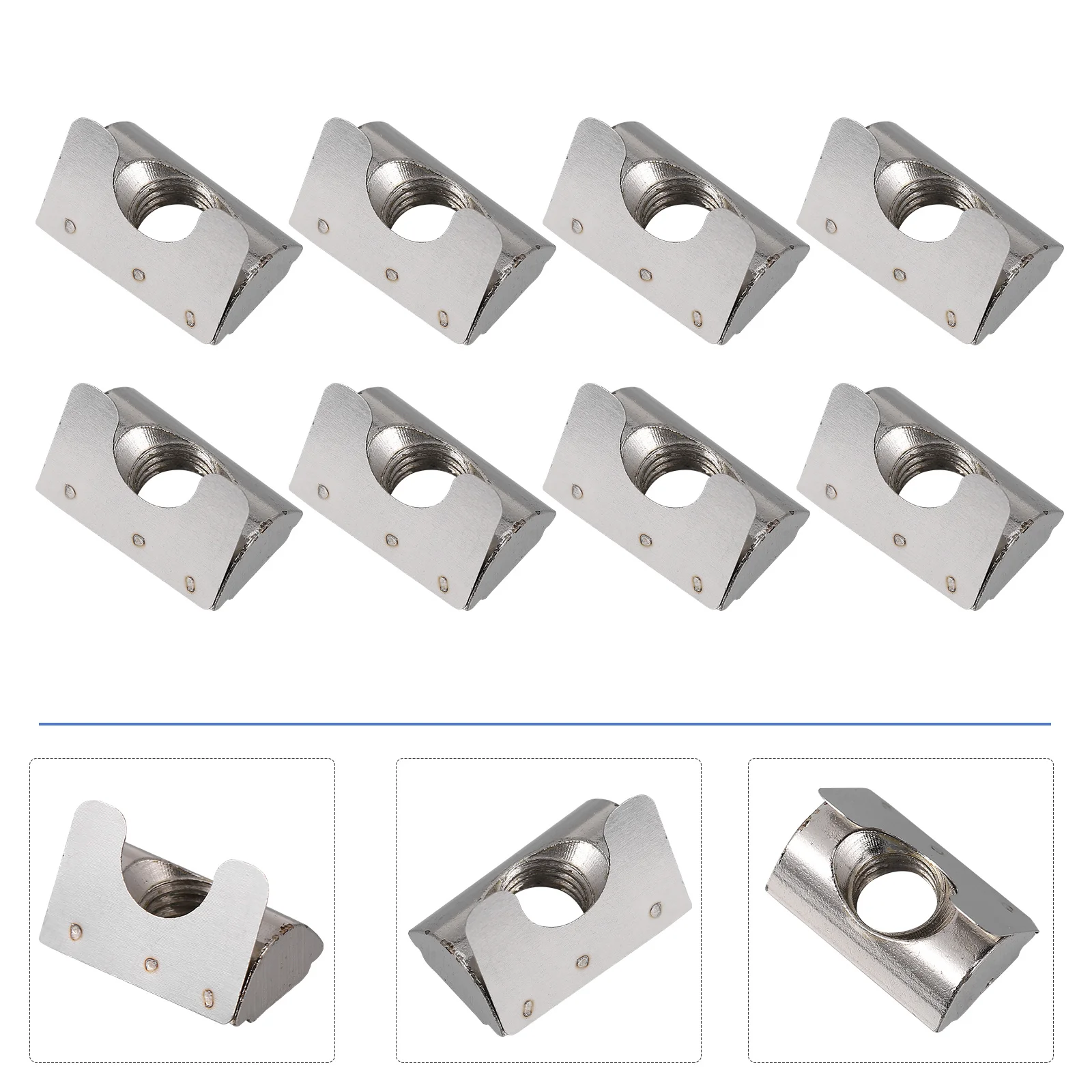 

15pcs Elastic Nut Block M8 T-Slot Nuts For Aluminum Profile Accessory Durable Nickel Plated Shrapnel Nut European Standard