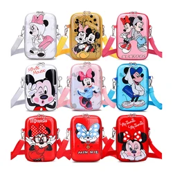 Mickey Minnie Disney Hard Shell Shoulder Bag Adjustable Storage Backpack Fashion Girl Birthday Gifts Coin Packs Children's Toys