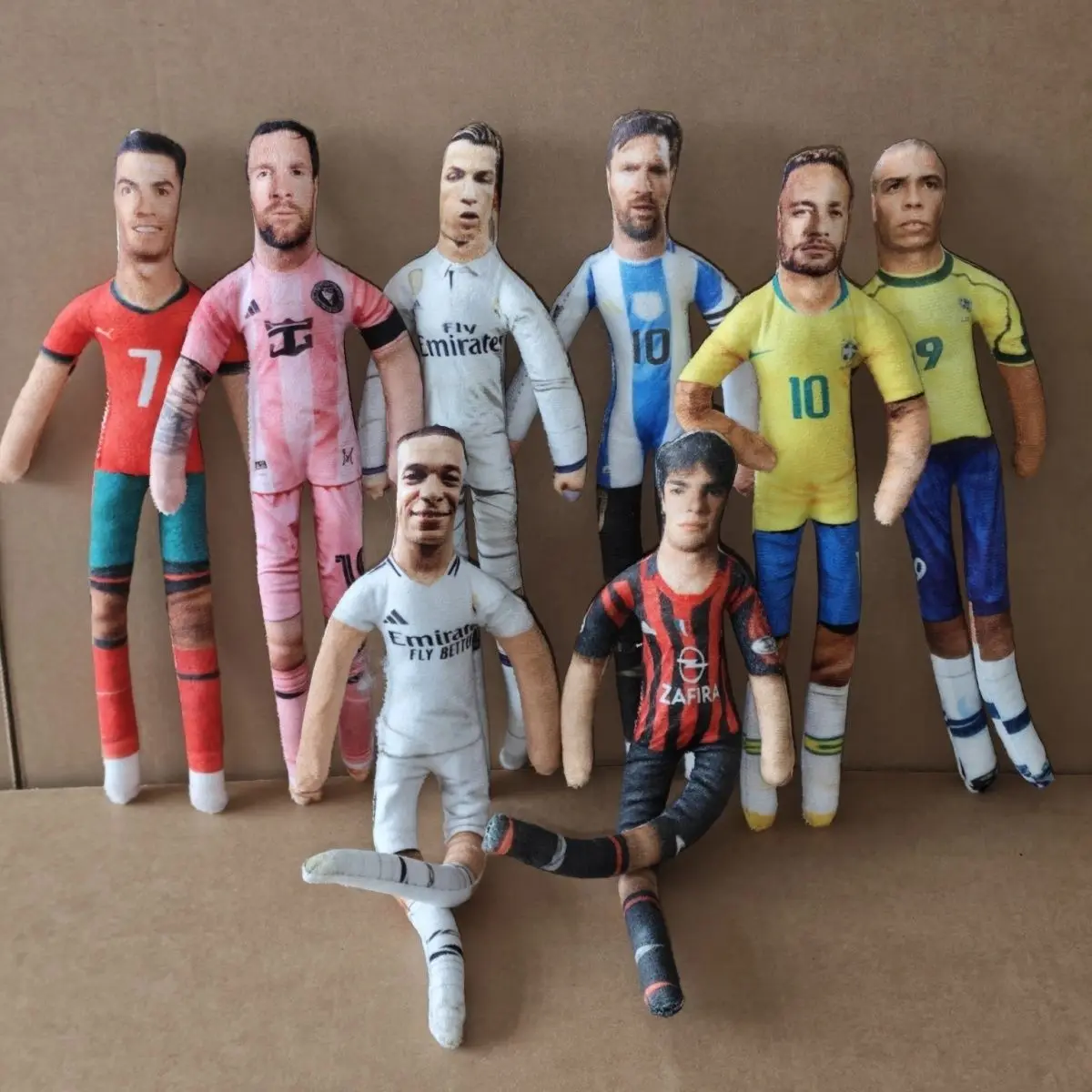 2027@@@Messi Ronaldo Neymar Mbappé Jugador de Fútbol, Muñeco de Tela con Estampado de Estrellas del Fútbol, Juguete Coleccionable para Fanáticos, Adorno de Escritorio, Regalo