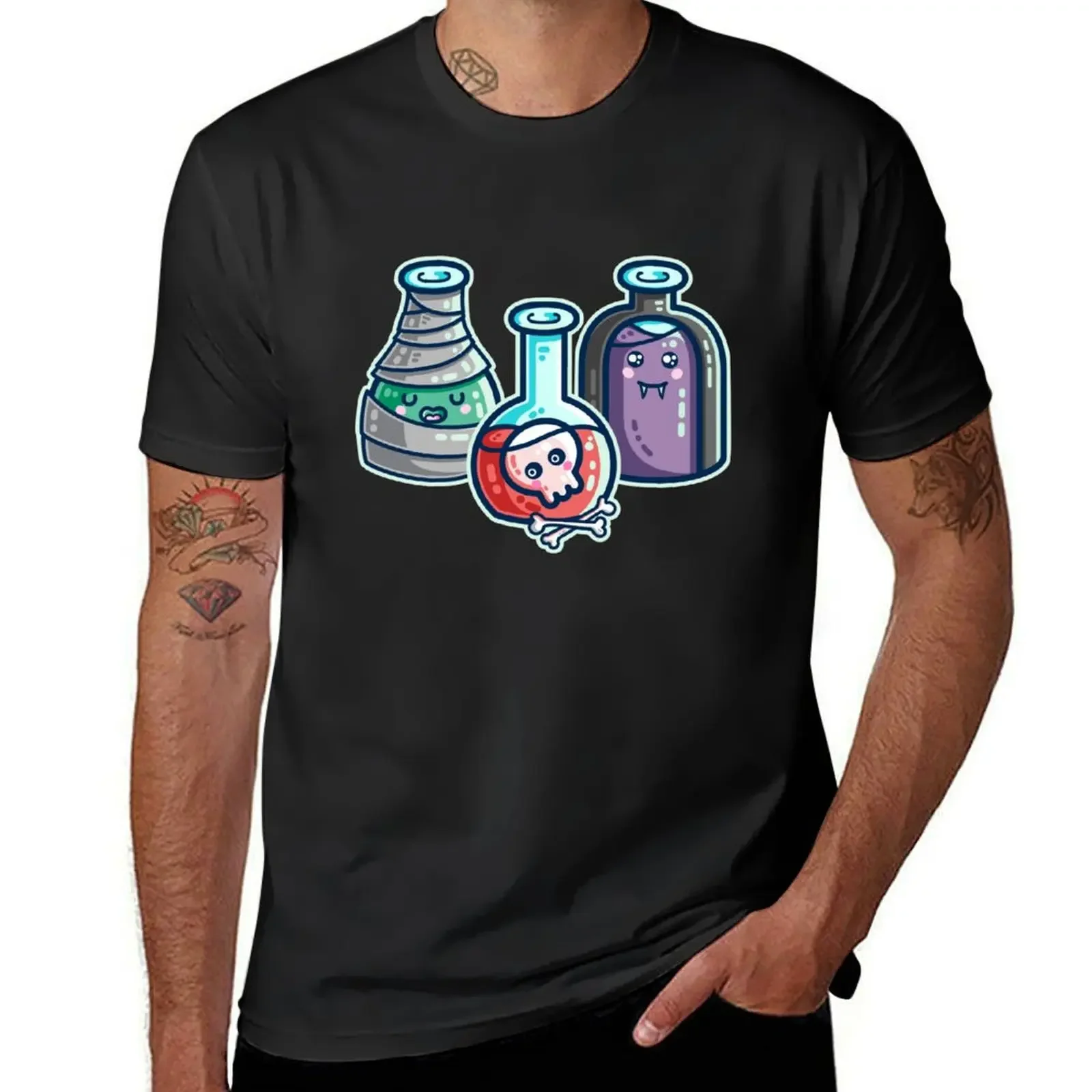 Halloween Costumes Potion Bottles T-Shirt blacks graphics heavyweight t shirts for men