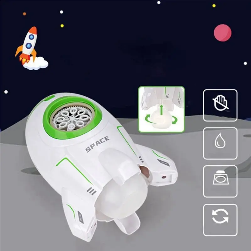 V16 Net-Red Rocket Electric Bubble Machine With Light Charging One-Button Bubble Stage Children's Summer