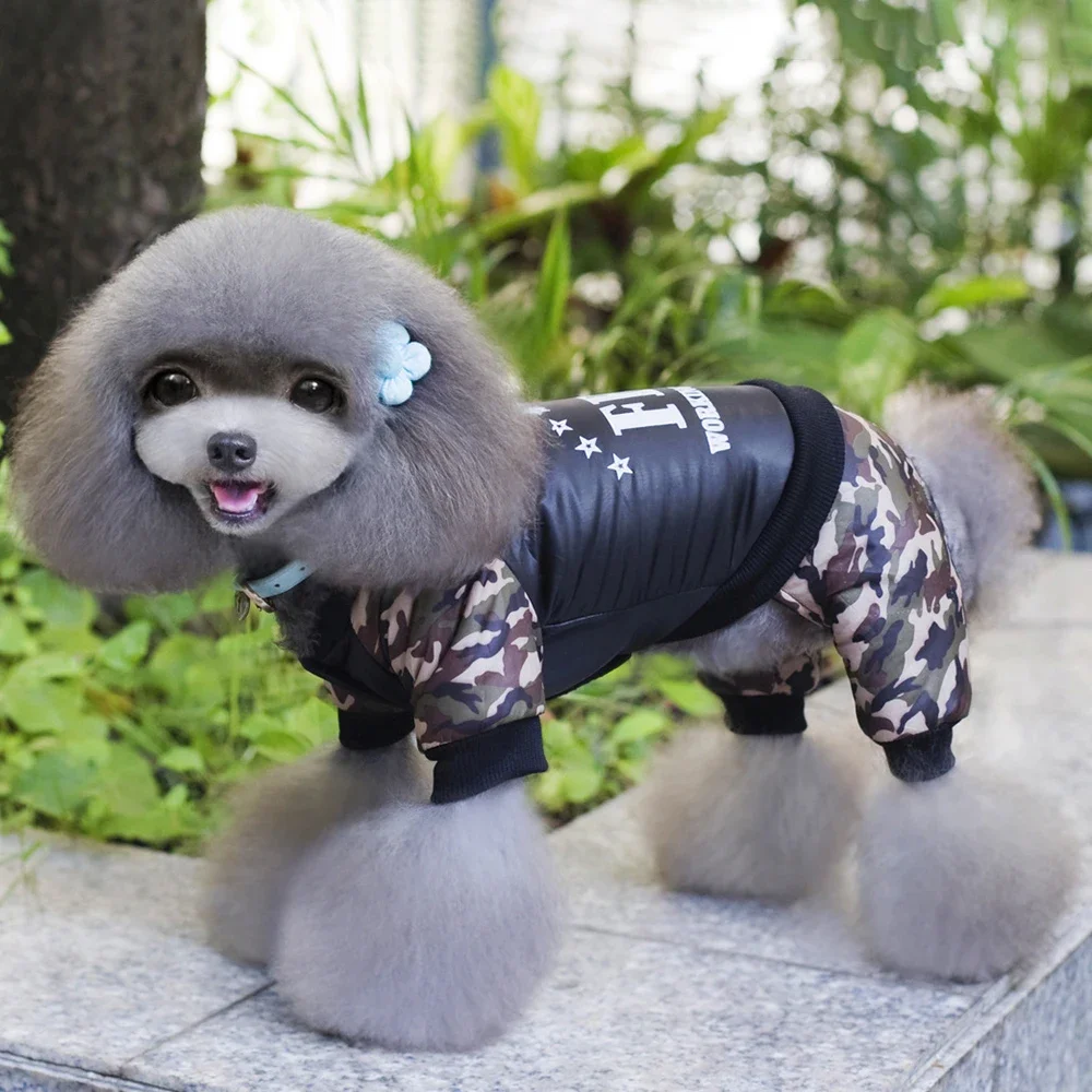 S to 9XL Large Dog Jacket Winter Warm Dog Clothes for Small Dogs Thicken Puppy Jumpsuit Camouflage FBI Big Dog Coat Pet Customes