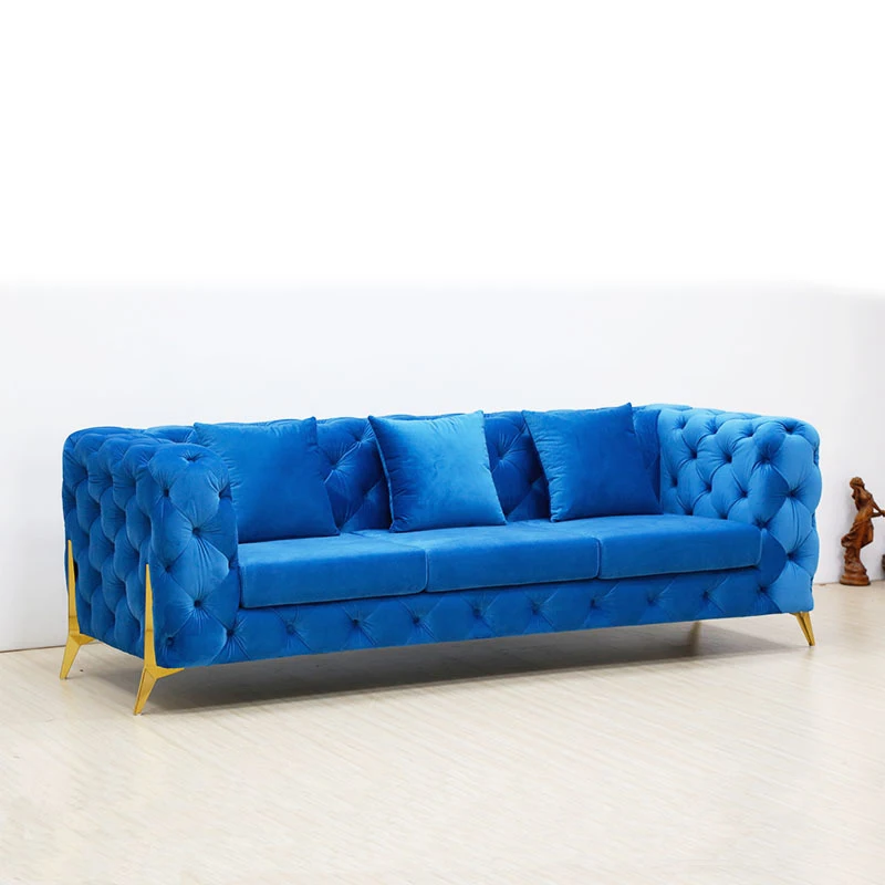 #Canape Nordic Modern Luxury Sofa Set Furniture Fabric Velvet Couches Chesterfield Lounge Tufted Sofas Couches