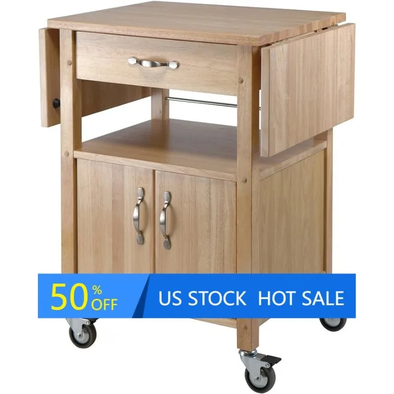 

Winsome Wood Drop-Leaf Kitchen Cart