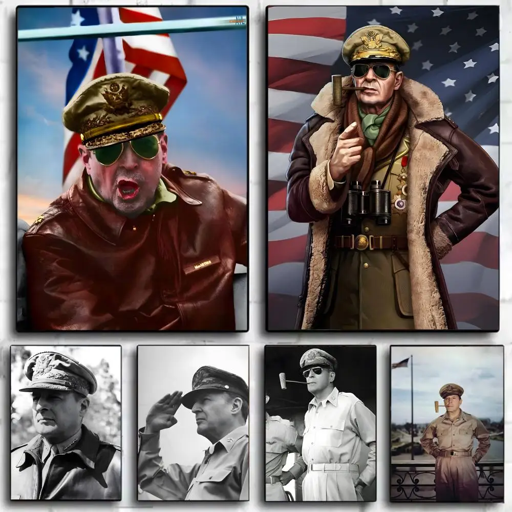 military figure legendary D-Douglas MacArthur Poster Wall Art Print Poster Decorative Mural Home Decor Gift Unframed