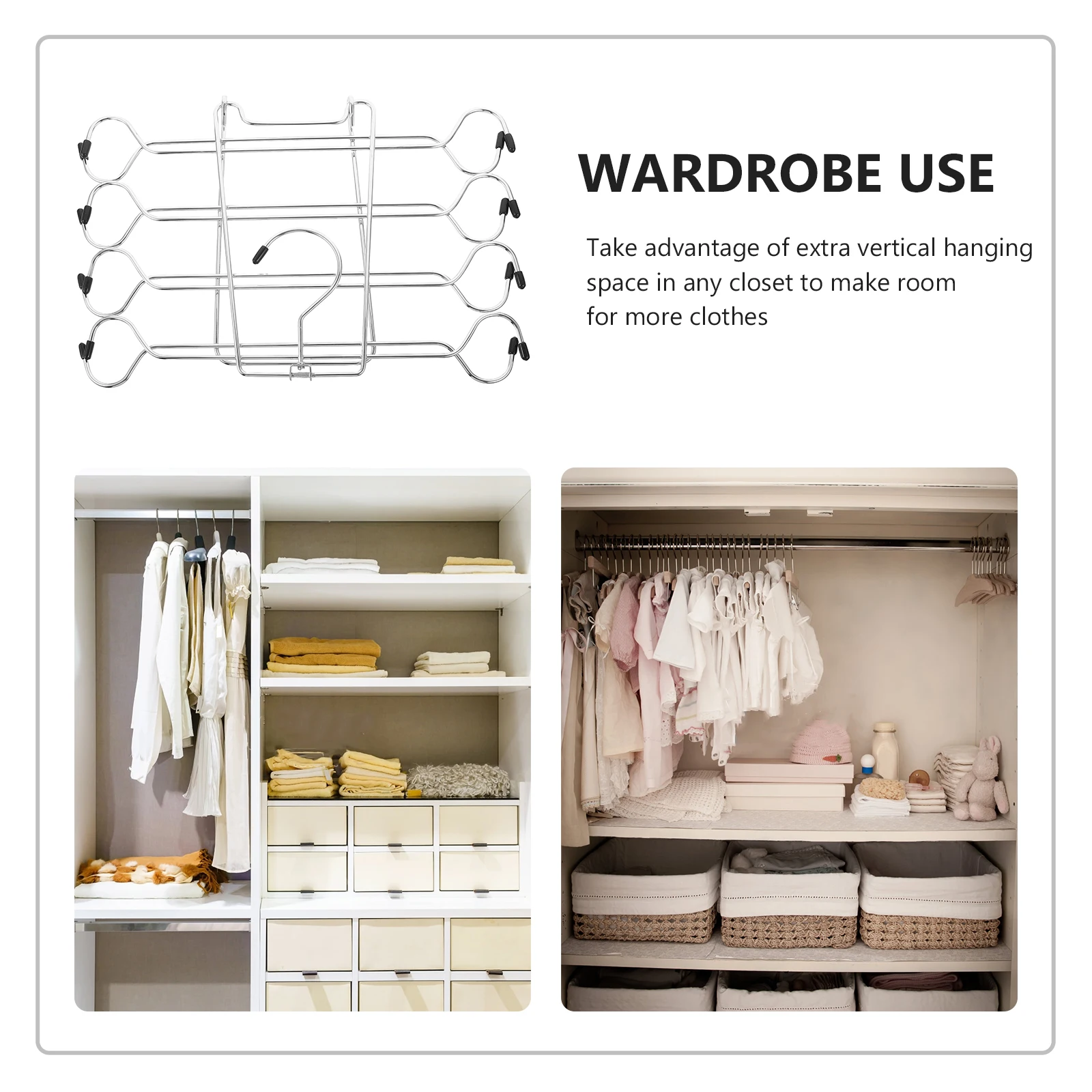 

Multifunctional Hanger No Deformation Hangers Bras Lingerie Organizer Wooden Women's Iron Foldable Metal Clothes