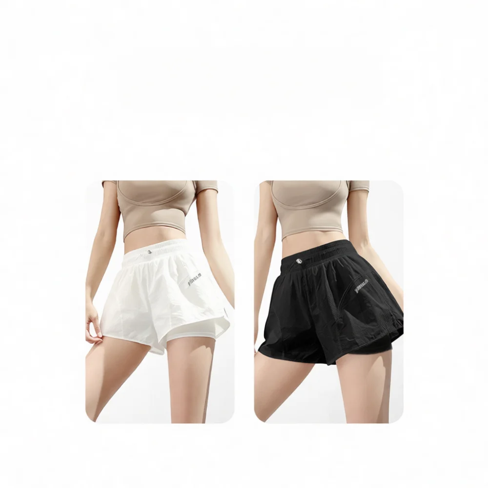 Womens Yoga Shorts High Waisted Athletic Running Gym Pants Fitness Workout Training Summer Casual Breathable Quick Dry Wear
