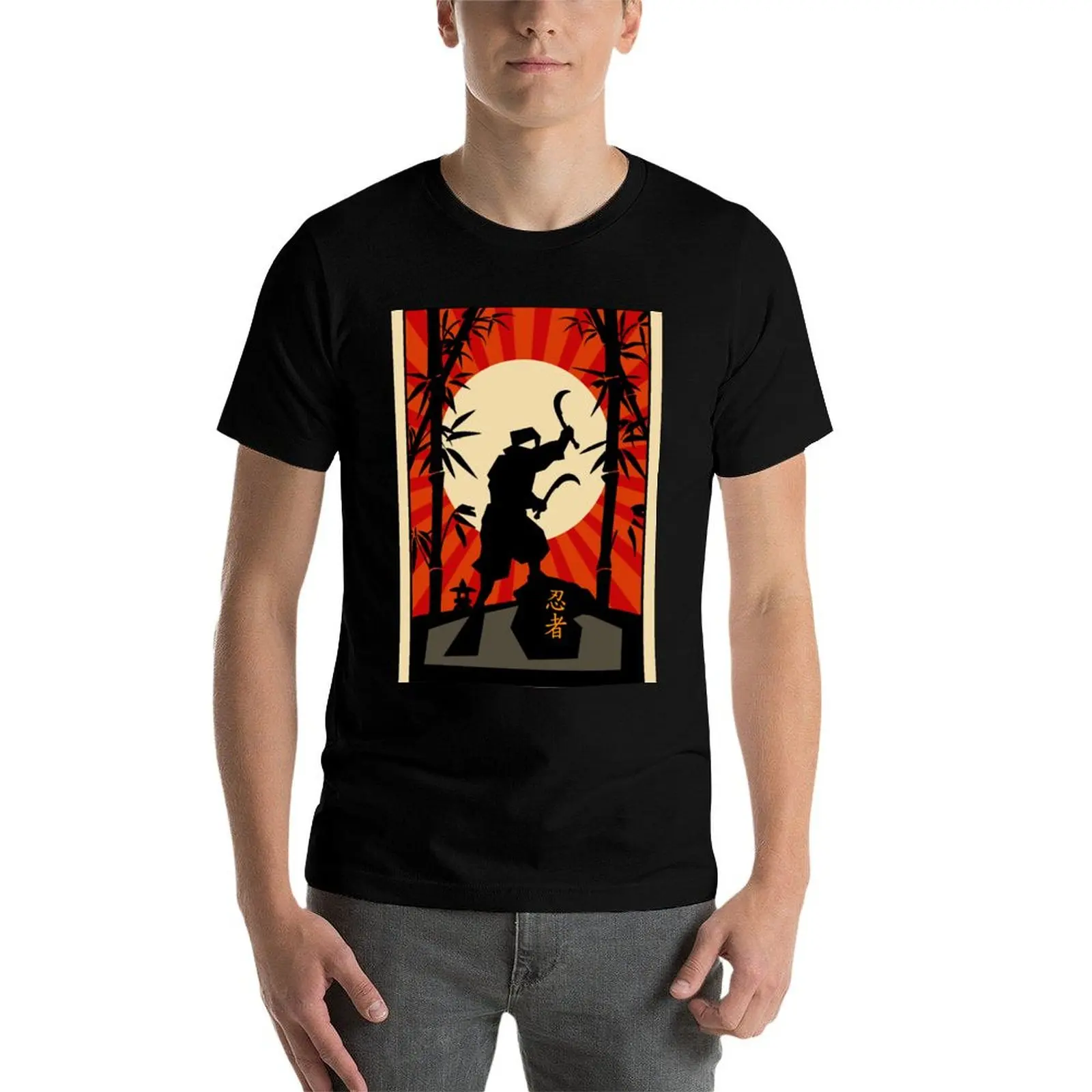 Ninja Kama Shinobie Ninjutsu Ninpo Art T-Shirt graphic t shirts Clothing Luxury man mens workout shirts