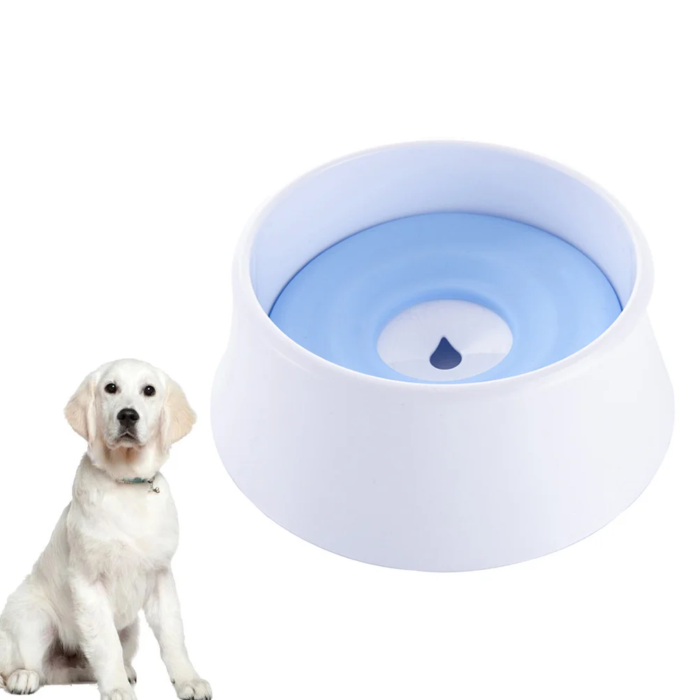 Pet Buoyancy Drinking Bowl Splash-Proof Water Bowl Large Capacity Drinking Feeder Sky-Blue Buoyancy Bowl