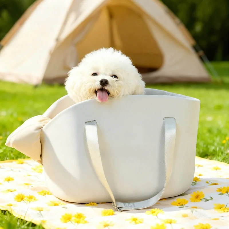 

OneCute Portable Dog Backpack Single Shoulder Handheld Pet Travel Bag Breathable Dog Bag for Bichon Universal Pet Supplies
