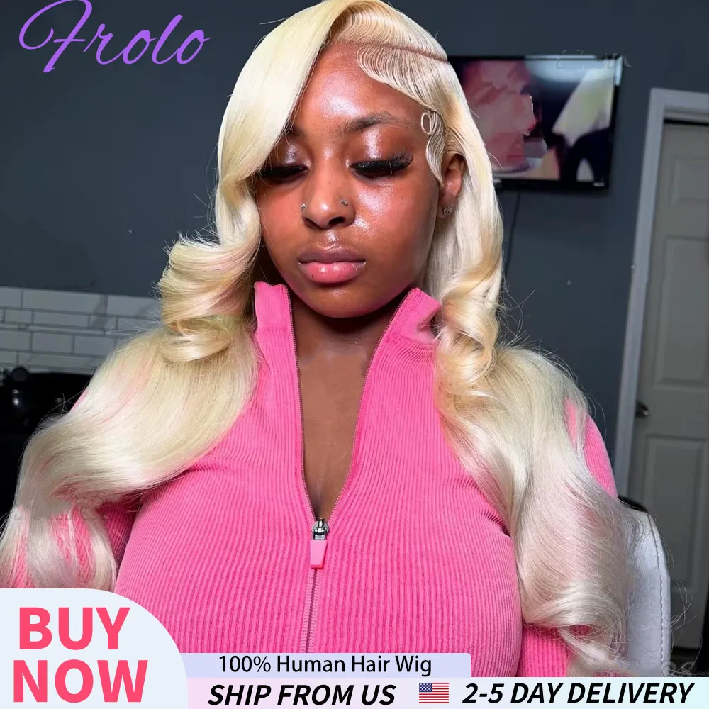 613 شقراء 13x6 HD الدانتيل الشفاف أمامي 30 40 بوصة الجسم موجة باروكة من شعر طبيعي ملون الشعر البرازيلي الدانتيل شعر مستعار أمامي للنساء #1