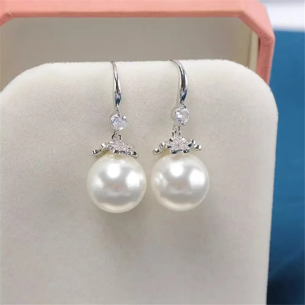 Gold Plated Pearl Earring Settings, DIY Jewelry Making Supplies, Blank Ear Stud Bases for Handmade Accessories, 1pair No Pearl