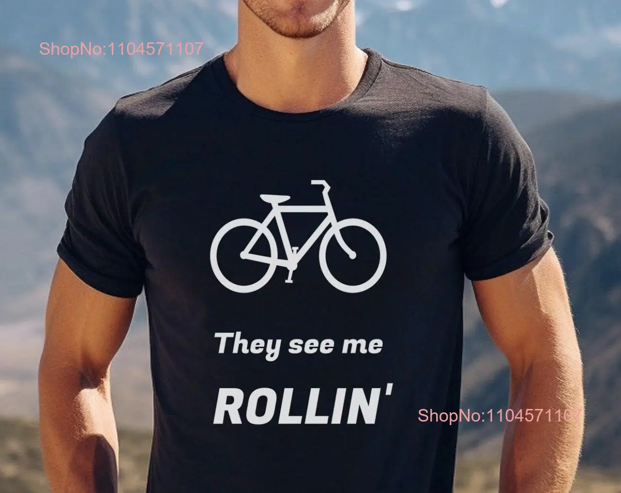 

Bike t shirt they see my rollin' lovers bicycle mountain long or short sleeves