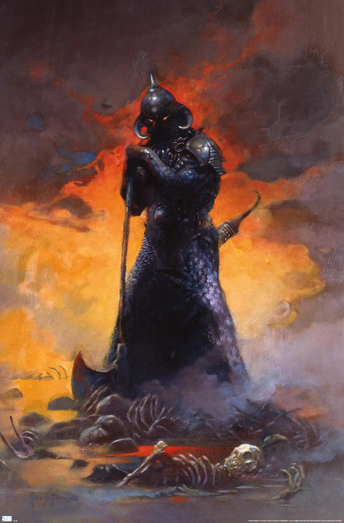 Frank Frazetta - Death Dealer Wall Art SILK POSTER Decorative Painting Wall Painting