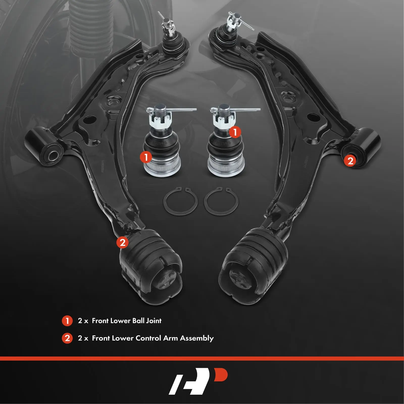 A-Premium 4x Front Lower Control Arm with Ball Joint Assembly for Nissan Sentra 1995-1999 200SX 1995-1998