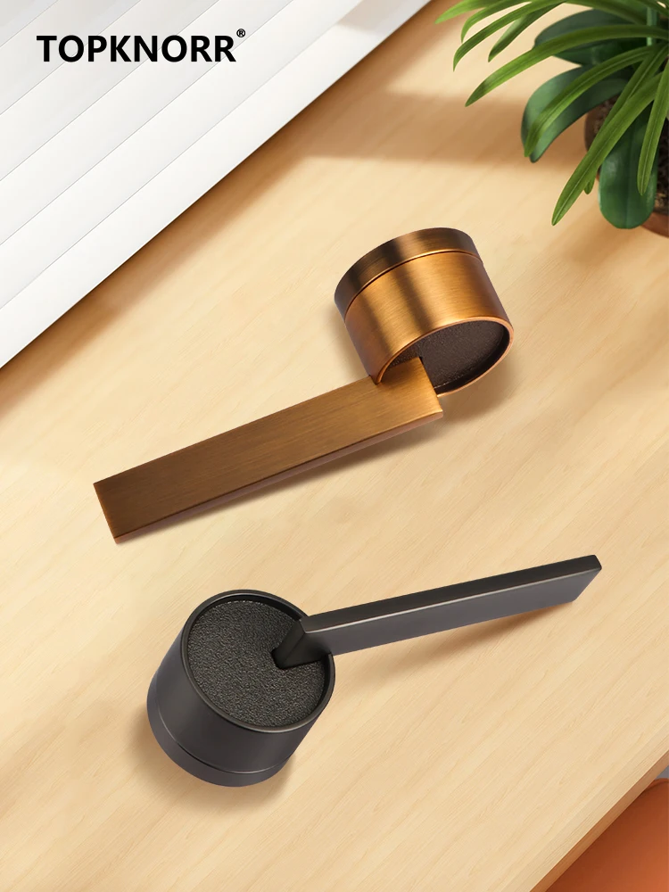 Bedroom Door Lock Indoor Nordic Silent Door Lock Modern Simple Magnetic Door Lock Yellow Bronze American Door Lock