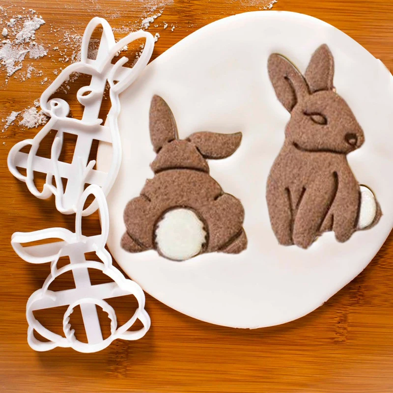 NEW Easter Cookie Cutters Mold Easter Eggs Rabbit Fondant Cookie Mould For Home Easter Party DIY Baking Cake Decor Bunny Biscuit