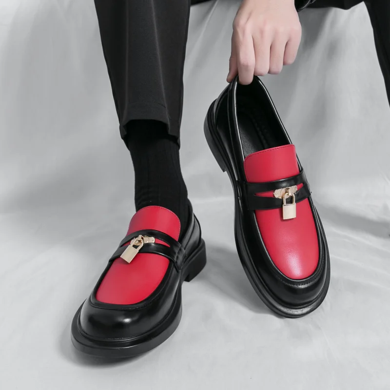 

2025 Autumn New Cross border Leather Shoes for Men's Casual One Step Stepping British Business Formal Large Size Set Leather Sho