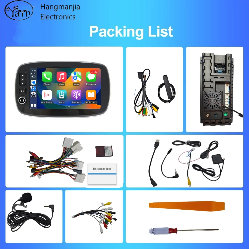 راديو سيارة لاسلكي CarPlay أندرويد لسيارة Mercedes Benz Smart 453 Fortwo 2014-2020 نظام تحديد المواقع الوسائط المتعددة ستيريو autoradio #6