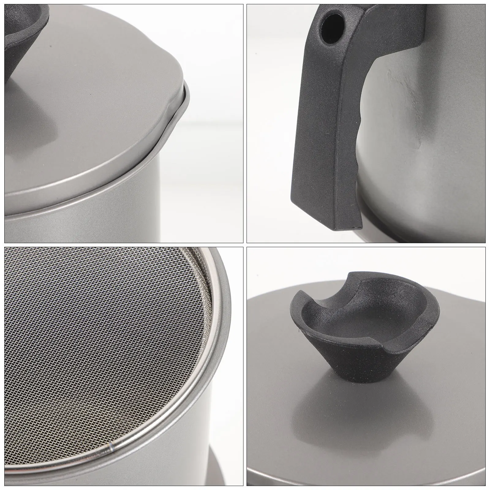 

2.0L Stainless Steel Grease Pot With Strainer Lid Storage Can Reusable Cooking Oil Container For Kitchen Restaurant Use Grease