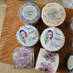 Fairy Maru Vintage Flower Roll 20 Washi PET Tape for Card Making Planner DIY Plan Decorative Sticker