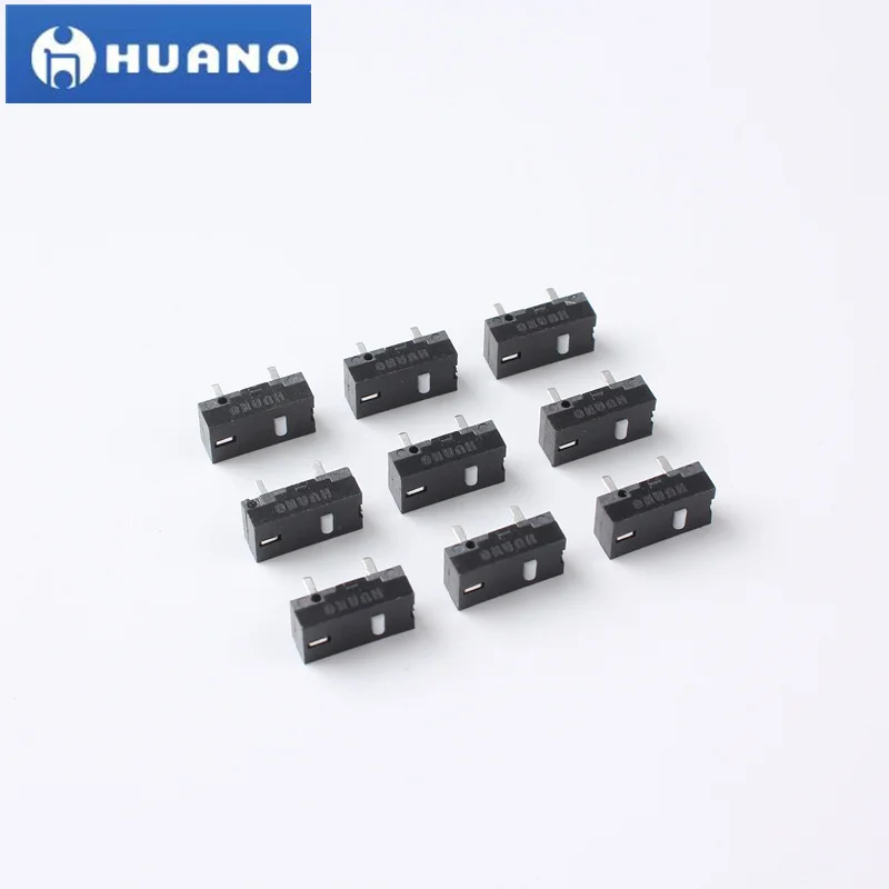 10Pcs-100Pcs New HUANO DIP-2 mouse micro switch 9.3*4.7*3.5mm MINI Button Switches for RIVAL 500 600 Razer side key Rapoo 3300