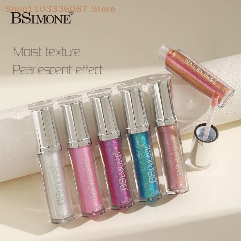 [MP] 1Pz BSIMONE Lucidalabbra Glitterato a Lunga Durata - Impermeabile, Idratante, Luminoso, Brillante, Rossetto Liquido per Trucco