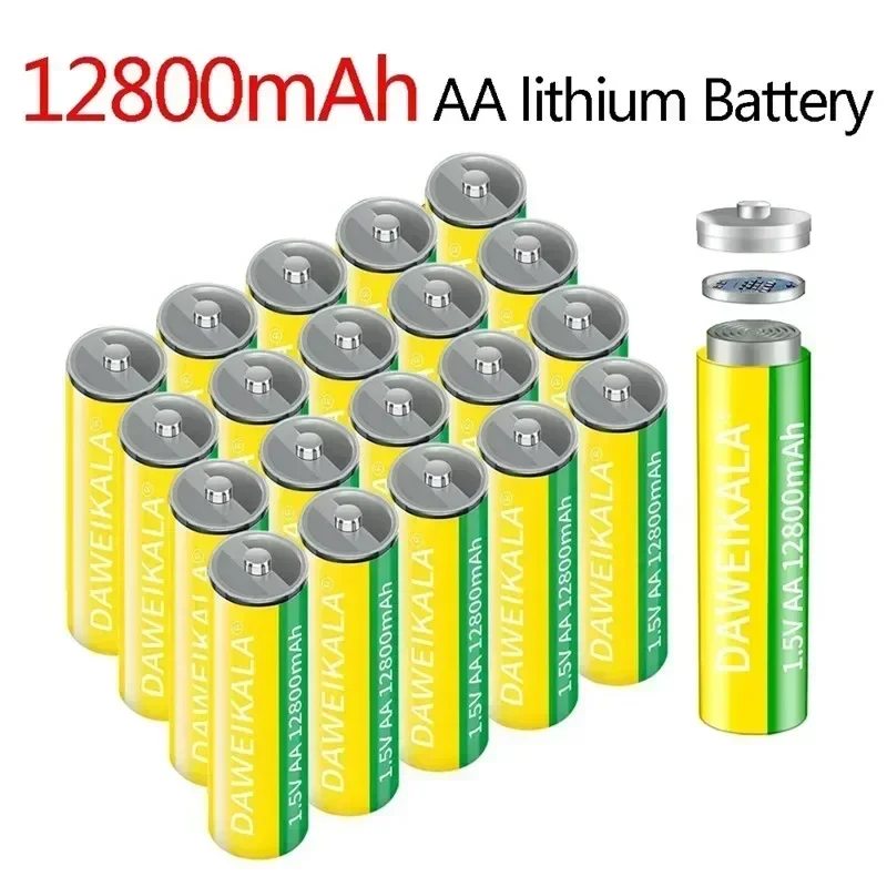 

AA Battery 12800mAh 1.5V Li-ion Rechargeable Battery aa Lithium Battery Manufacturers Direct Sales for Cameras Electric Toys